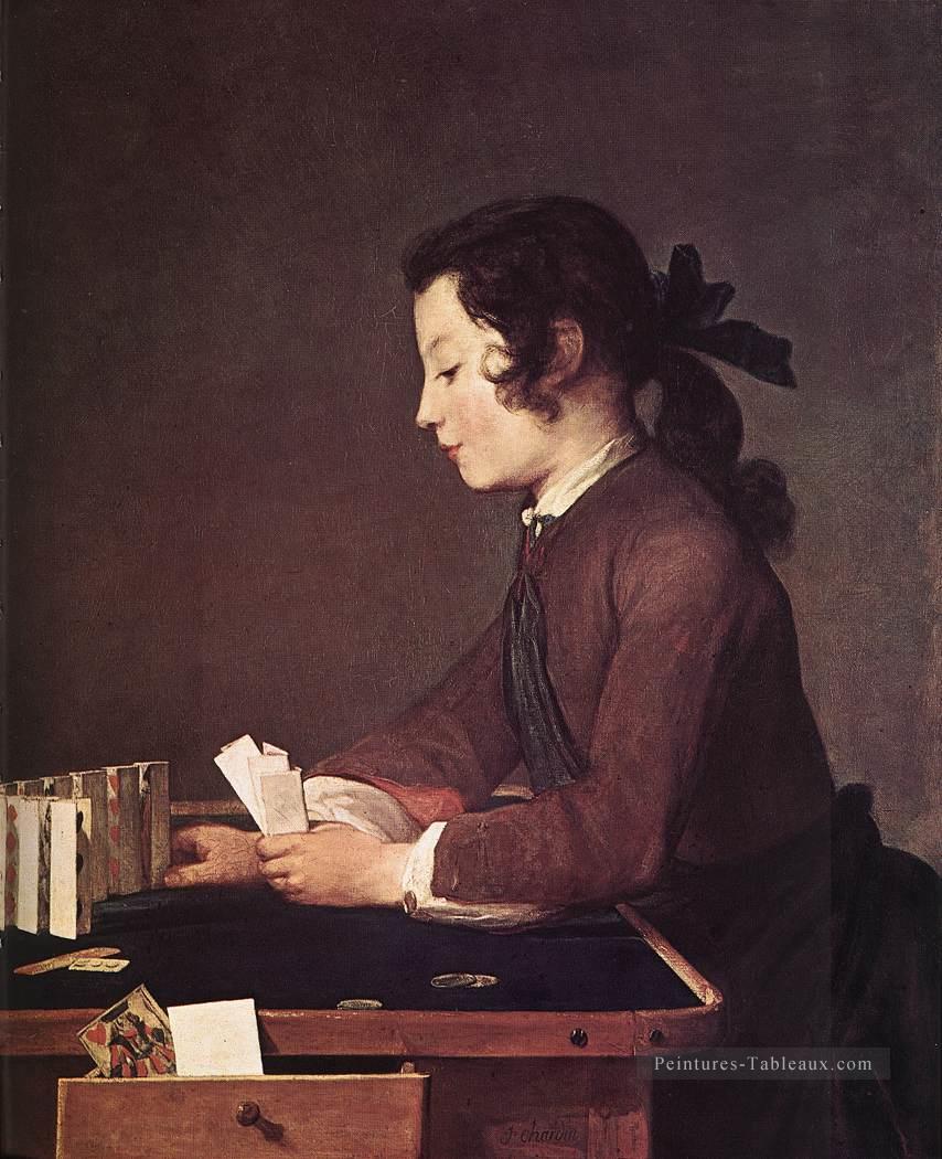 La maison de cartes II Jean Baptiste Simeon Chardin Peintures à l'huile